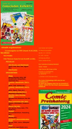 Vorschau der mobilen Webseite www.comicladen-kollektiv.de, Comic-Laden Kollektiv