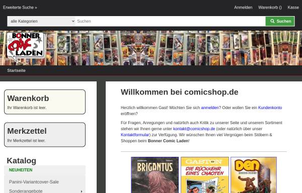 Vorschau von www.comicshop.de, Comicshop.de