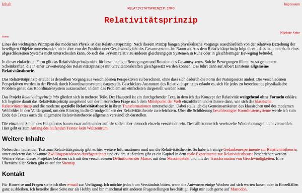 Vorschau von www.xn--relativittsprinzip-ttb.info, Relativitätsprinzip
