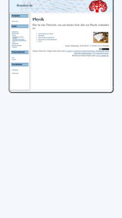 Vorschau der mobilen Webseite www.rendtel.de, Arbeitsblätter Physik