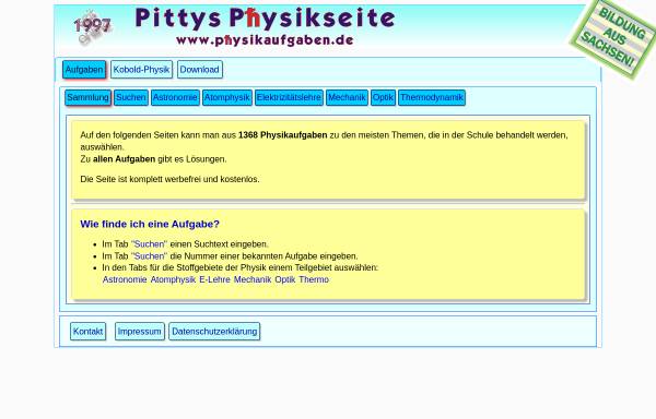 Pittys Physikseite