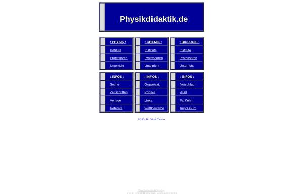 Vorschau von www.physikdidaktik.de, Physikdidaktik und Physikunterricht