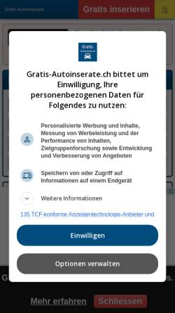 Vorschau der mobilen Webseite www.gratis-autoinserate.ch, Gratis-Autoinserate.ch