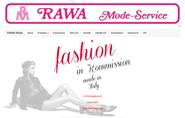 Vorschau von rawamode.de, Rawa Mode-Service