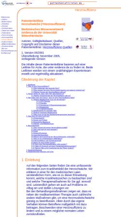 Vorschau der mobilen Webseite www.patientenleitlinien.de, Patientenleitlinie Herzinsuffizienz