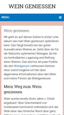 Vorschau der mobilen Webseite www.berndsweinwelt.de, Bernd`s Rezepte