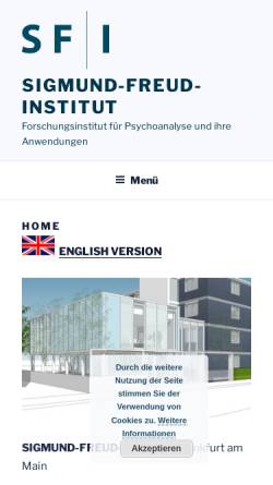 Vorschau der mobilen Webseite sfi-frankfurt.de, Sigmund-Freud-Institut (SFI) für Psychoanalyse