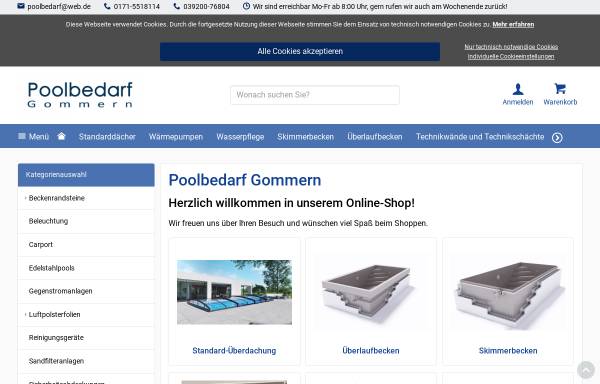 Vorschau von www.pool-zentrum.de, Poolbedarf Gommern, Uwe Klaube