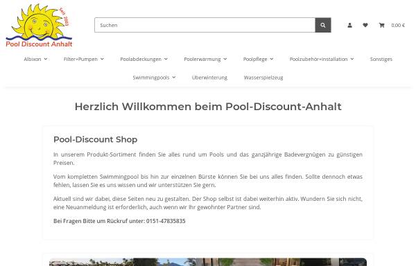 Vorschau von www.pool-discount-anhalt.de, Pool-Discount Anhalt, Inh. Harald Wiechmann