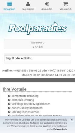 Vorschau der mobilen Webseite www.poolshop-duske.de, Poolshop-Duske, Inh. Axinja Duske