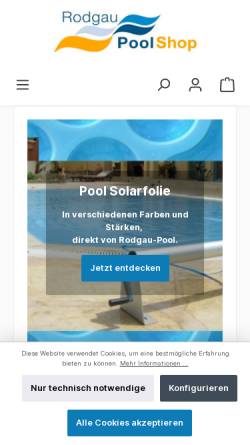 Vorschau der mobilen Webseite www.rodgau-poolshop.de, Rodgau-Pool, Pfohl-Schwimmbadtechnik, Inh. Hartmut Pfohl