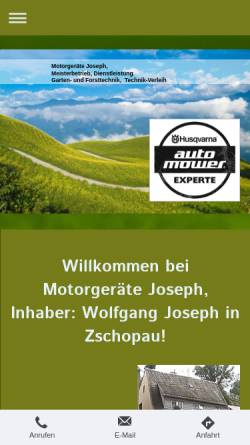 Vorschau der mobilen Webseite www.motorgeraete-joseph.de, Motorgeräte Joseph