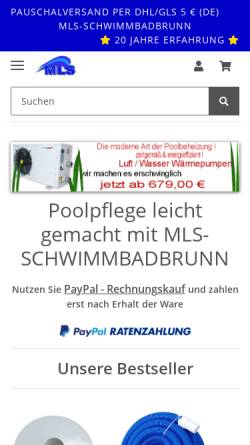 Vorschau der mobilen Webseite www.schwimmbad-brunn.de, Schwimmbadbrunn, Maiko Lemm