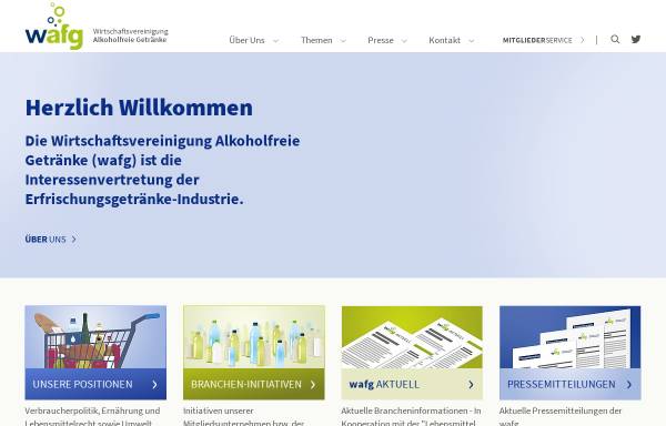 Vorschau von www.wafg.de, Wirtschaftsvereinigung Alkoholfreie Getränke e. V.
