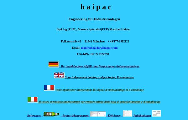 Vorschau von haipac.com, Haipac, Inh. Manfred Haider