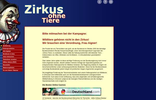 Vorschau von www.zirkus-ohne-tiere.de, Zirkus ohne Tiere