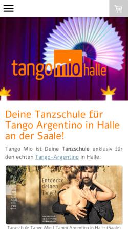 Vorschau der mobilen Webseite www.tangomio.de, Tango Mio