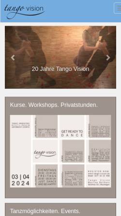 Vorschau der mobilen Webseite www.tango-vision.de, Tango Vision