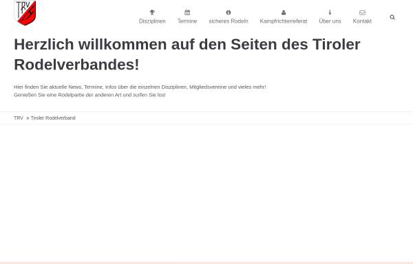 Vorschau von www.tiroler-rodelverband.at, Tiroler Rodelverband