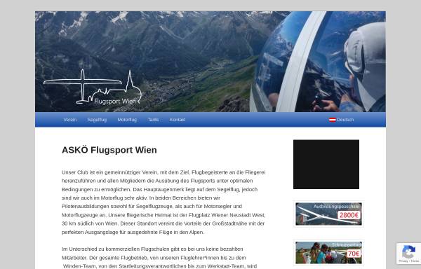 Vorschau von www.flugsport-wien.at, Flugsportverband Wien
