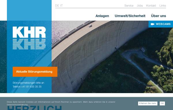 Vorschau von www.khr.ch, Kraftwerke Hinterrhein AG