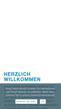 Vorschau der mobilen Webseite www.khr.ch, Kraftwerke Hinterrhein AG