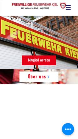 Vorschau der mobilen Webseite www.feuerwehr-kiel.de, Stadtfeuerwehrverband Kiel