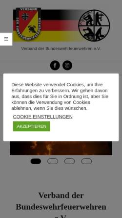 Vorschau der mobilen Webseite www.bwfw.de, Verband der Bundeswehrfeuerwehren e.V.