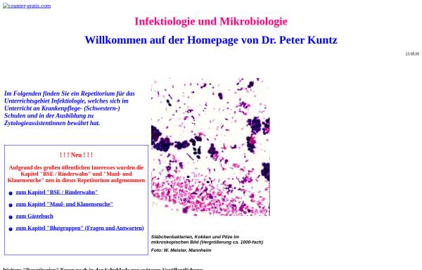 Vorschau von www.dr-kuntz.de, Infektionskrankheiten