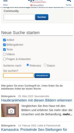 Vorschau der mobilen Webseite www.qualimedic.de, Masern