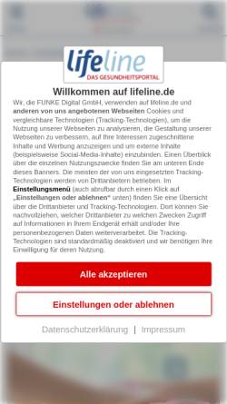 Vorschau der mobilen Webseite www.lifeline.de, Nagelpilz