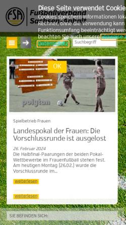 Vorschau der mobilen Webseite www.fsa-online.de, Fußball-Verband Sachsen-Anhalt