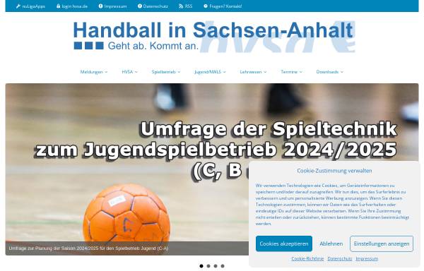 Vorschau von www.hvsa.de, Handball-Verband Sachsen-Anhalt e. V.