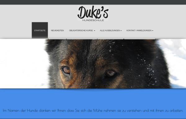 Vorschau von www.dukes-hundeschule.ch, Duke's Hundeschule