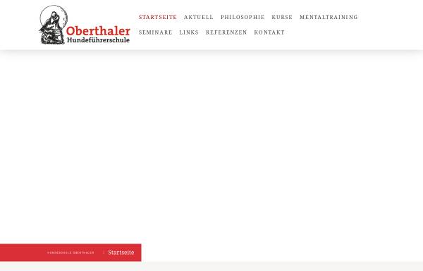 Vorschau von www.hundeschule-oberthaler.ch, Hunde(-führer)schule Oberthaler