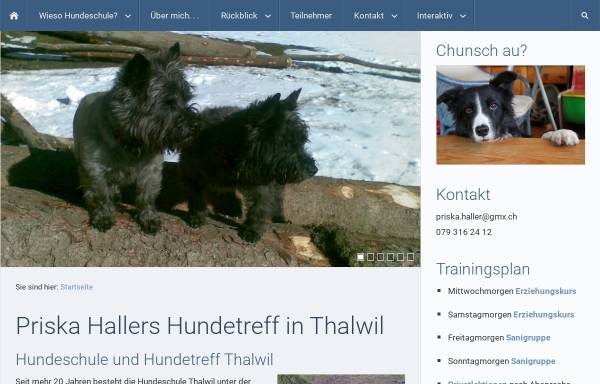 Vorschau von www.priska-haller.ch, Hundeschule Thalwil