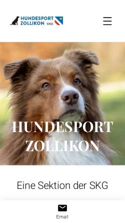 Vorschau der mobilen Webseite www.hundesport-zollikon.ch, Hundesport Zollikon
