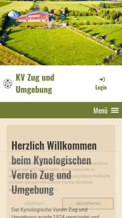 Vorschau der mobilen Webseite www.kv-zug.ch, KV-Zug