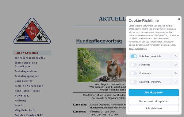 Vorschau von www.kv-aarau.ch, Kynologischer Verein Aarau und Umgebung