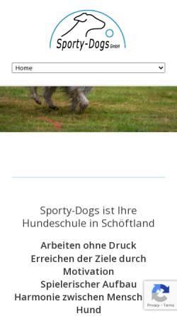 Vorschau der mobilen Webseite www.sporty-dogs.ch, Sporty Dogs