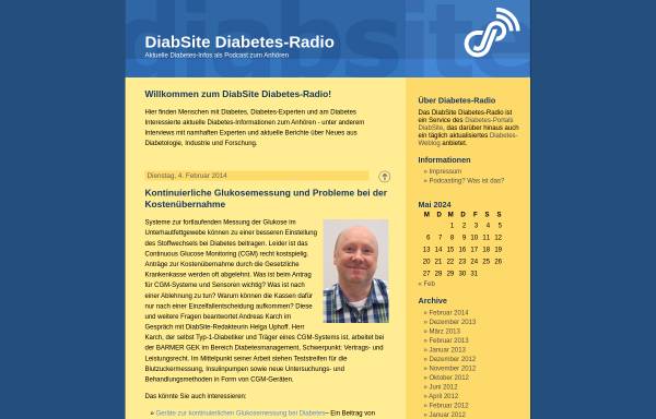 Vorschau von www.diabetes-radio.de, DiabSite Diabetes-Radio