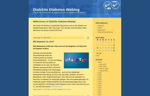 DiabSite Diabetes-Weblog