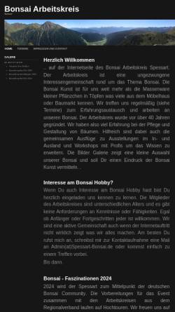 Vorschau der mobilen Webseite www.spessart-bonsai.de, Bonsai-Arbeitskreis Spessart