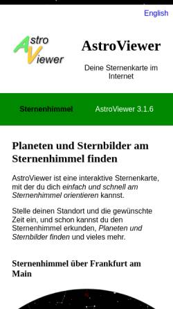 Vorschau der mobilen Webseite www.astroviewer.de, AstroViewer