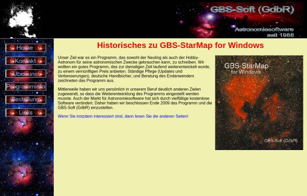 Vorschau von www.gbs-soft.de, GBS-StarMap