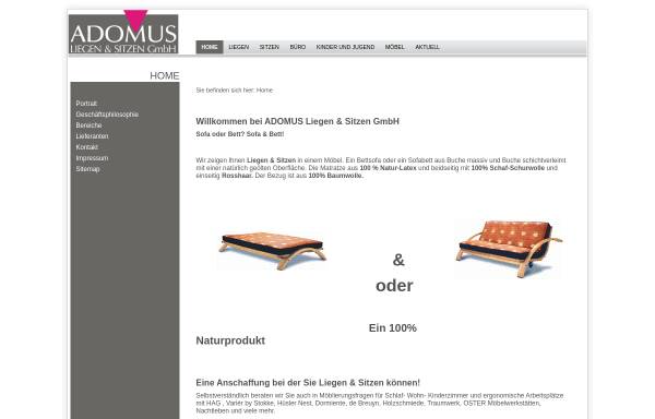 Vorschau von www.adomus.ch, Adomus Liegen & Sitzen GmbH