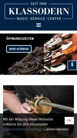 Vorschau der mobilen Webseite www.klassodern.ch, Klassodern Musikwerkstatt, Olten