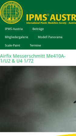 Vorschau der mobilen Webseite www.ipms.at, IPMS Austria - International Plastic Modellers Society