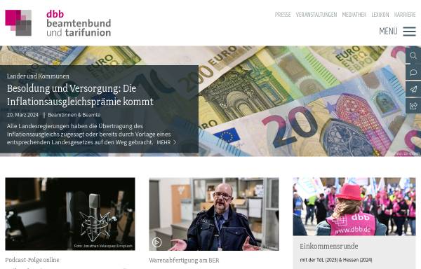 Vorschau von www.dbb.de, Deutscher Beamtenbund [DBB]