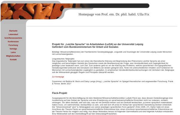 Vorschau von www.uni-leipzig.de, Prof. Dr. Ulla Fix - Textlinguistik - Stilkunde